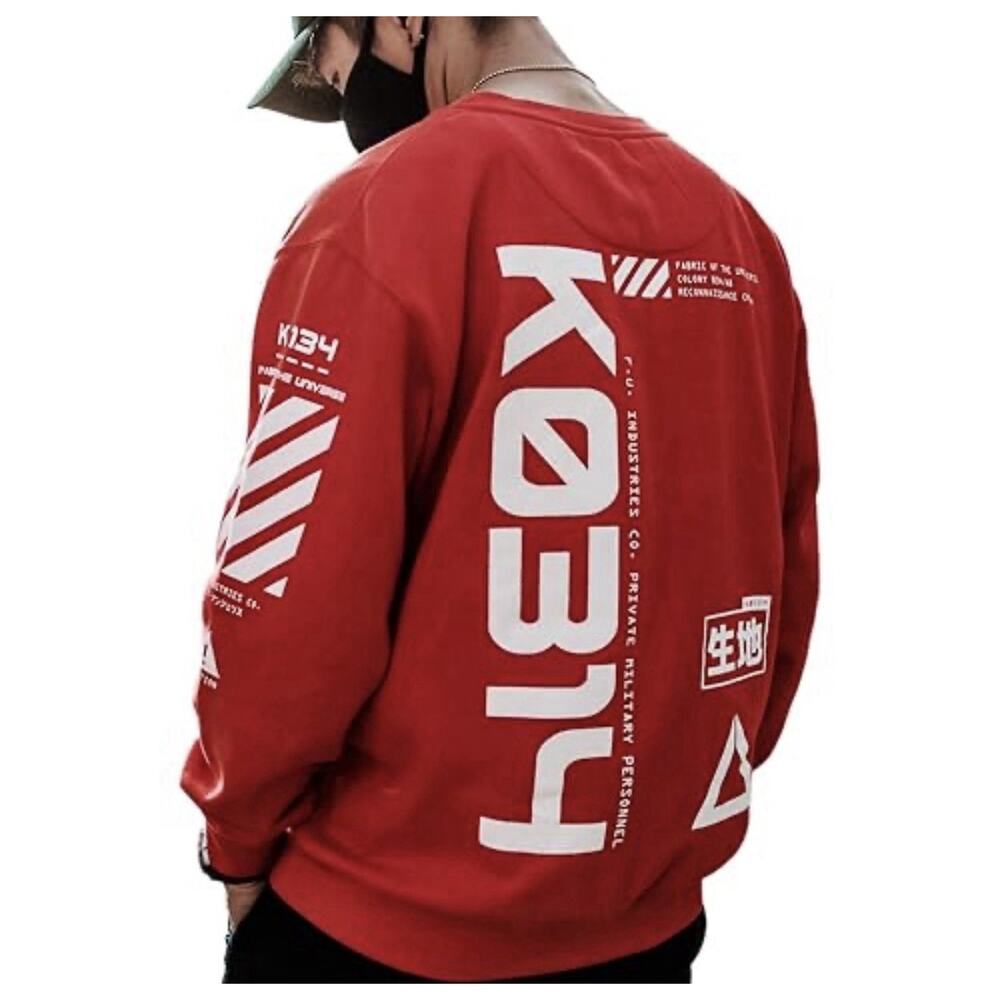 Fabric of the Universe Cyberpunk Unisex Pullover Crew Sweatshirt LG Japan READ